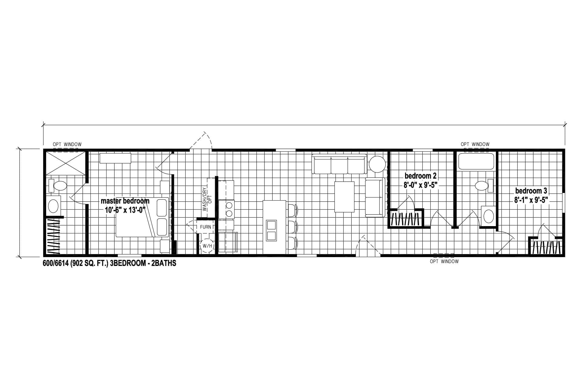 The Loretta - Single Wide manufactured home by Skyline Homes